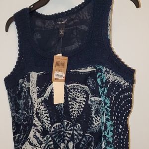 Lucky brand dress crochet navy